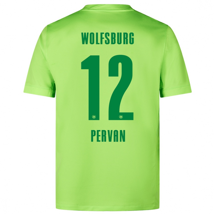 Niño Fútbol Camiseta Pavao Pervan #12 Verde Fluorescente 1ª Equipación 2024/25