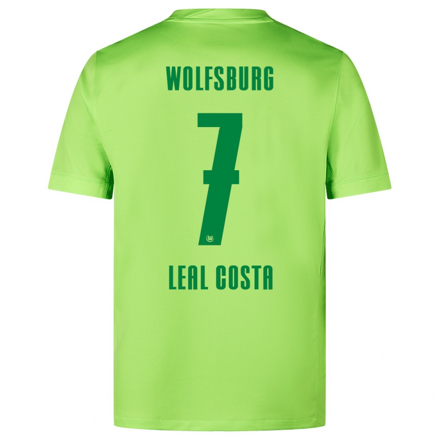 Niño Fútbol Camiseta David Leal Costa #7 Verde Fluorescente 1ª Equipación 2024/25