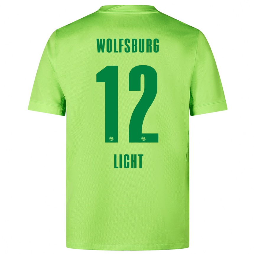 Niño Fútbol Camiseta Philipp Licht #12 Verde Fluorescente 1ª Equipación 2024/25