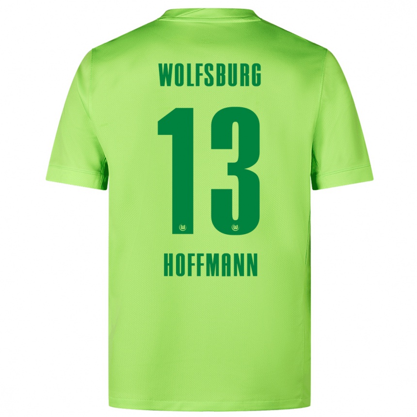 Niño Fútbol Camiseta Nils Hoffmann #13 Verde Fluorescente 1ª Equipación 2024/25