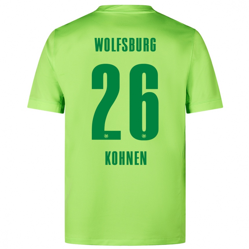 Niño Fútbol Camiseta Ben Kohnen #26 Verde Fluorescente 1ª Equipación 2024/25