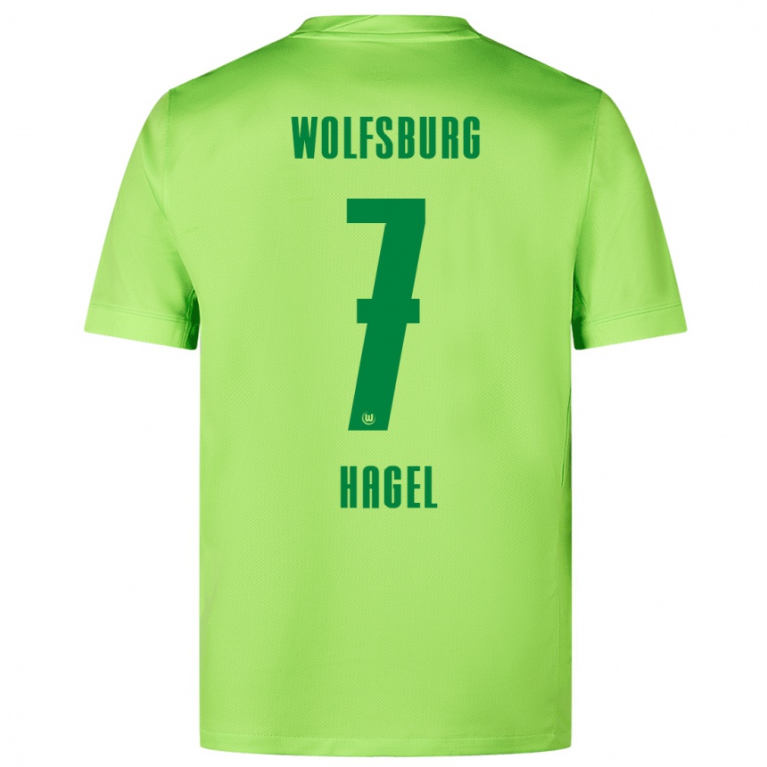 Niño Fútbol Camiseta Chantal Hagel #7 Verde Fluorescente 1ª Equipación 2024/25