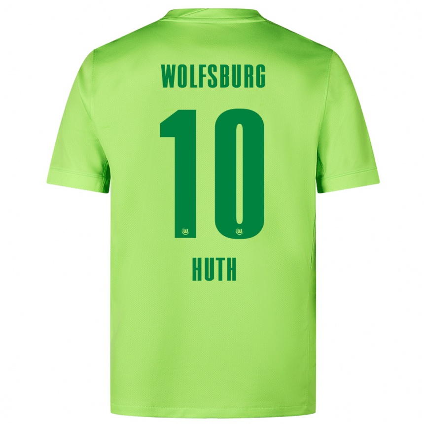 Niño Fútbol Camiseta Svenja Huth #10 Verde Fluorescente 1ª Equipación 2024/25