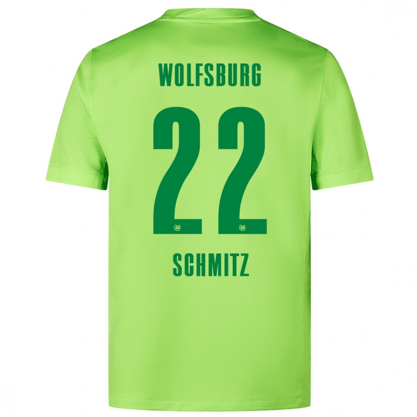 Niño Fútbol Camiseta Lisa Schmitz #22 Verde Fluorescente 1ª Equipación 2024/25