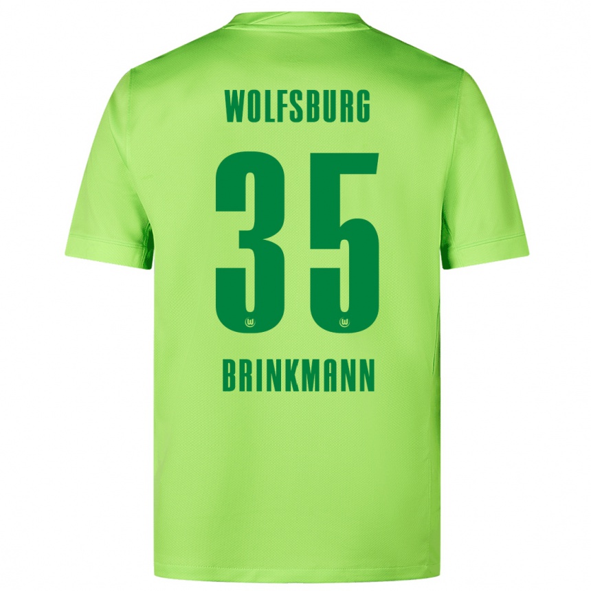 Niño Fútbol Camiseta Karla Brinkmann #35 Verde Fluorescente 1ª Equipación 2024/25