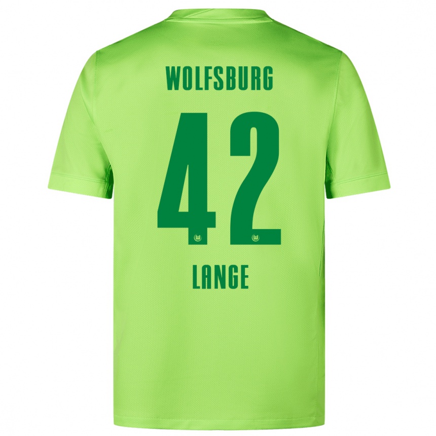 Niño Fútbol Camiseta Felix Lange #42 Verde Fluorescente 1ª Equipación 2024/25