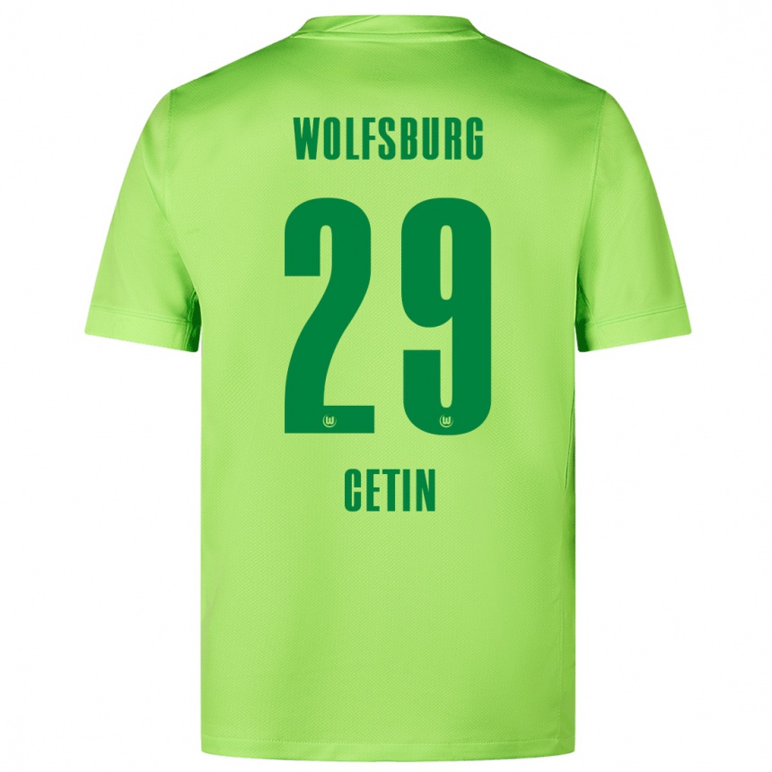 Niño Fútbol Camiseta Erkan Cetin #29 Verde Fluorescente 1ª Equipación 2024/25