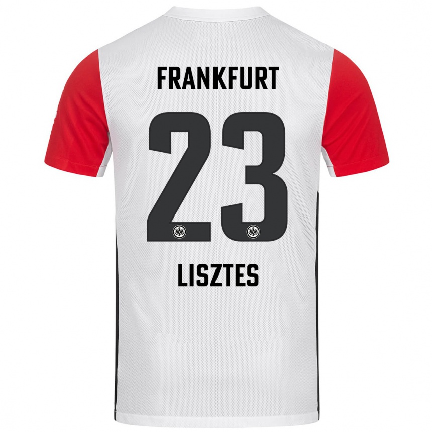 Niño Fútbol Camiseta Krisztián Lisztes #23 Blanco Rojo 1ª Equipación 2024/25