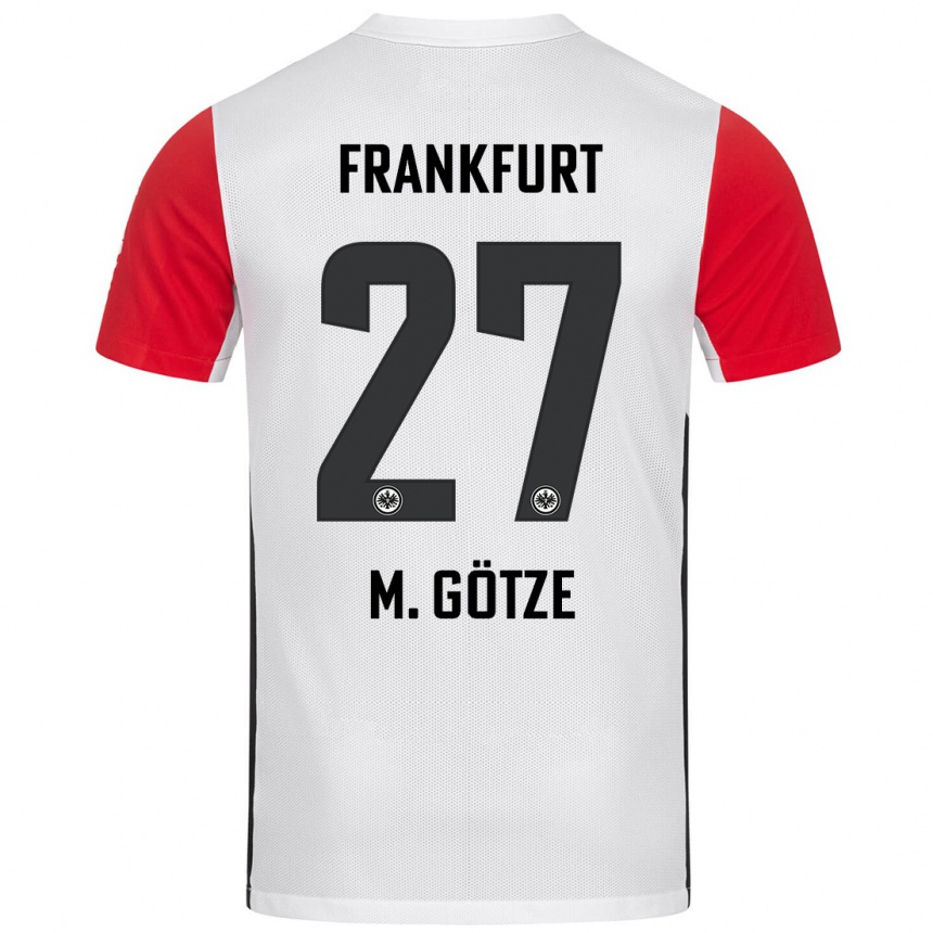 Niño Fútbol Camiseta Mario Götze #27 Blanco Rojo 1ª Equipación 2024/25