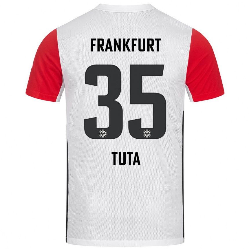 Niño Fútbol Camiseta Tuta #35 Blanco Rojo 1ª Equipación 2024/25