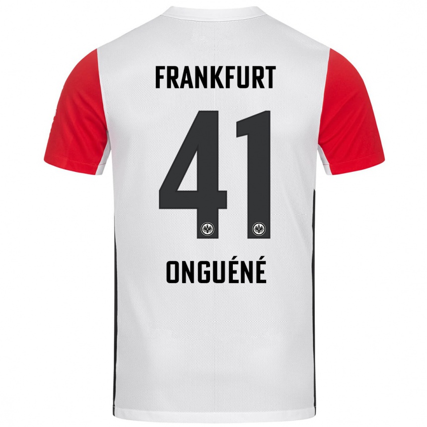 Niño Fútbol Camiseta Jérôme Onguéné #41 Blanco Rojo 1ª Equipación 2024/25