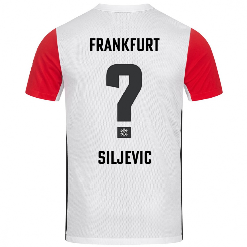 Niño Fútbol Camiseta Amil Siljevic #0 Blanco Rojo 1ª Equipación 2024/25