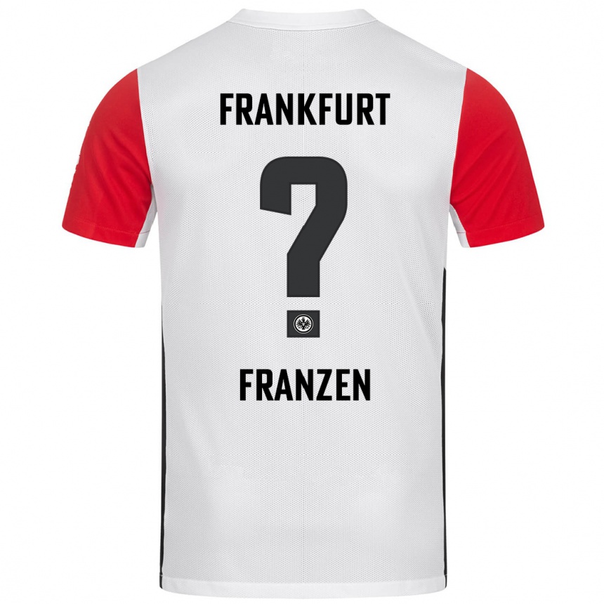 Niño Fútbol Camiseta Marlon Franzen #0 Blanco Rojo 1ª Equipación 2024/25