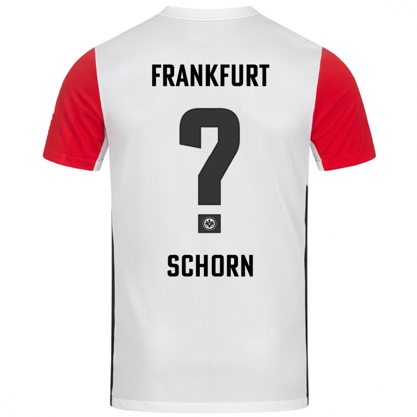 Niño Fútbol Camiseta Moritz Schorn #0 Blanco Rojo 1ª Equipación 2024/25