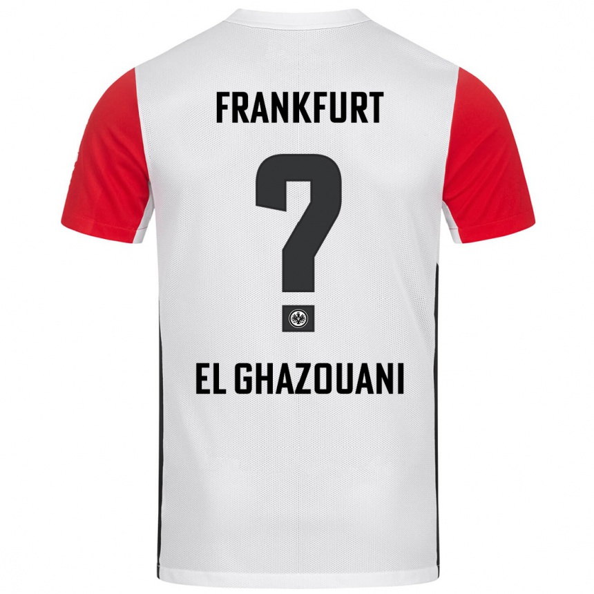 Niño Fútbol Camiseta Mohamed El Ghazouani #0 Blanco Rojo 1ª Equipación 2024/25