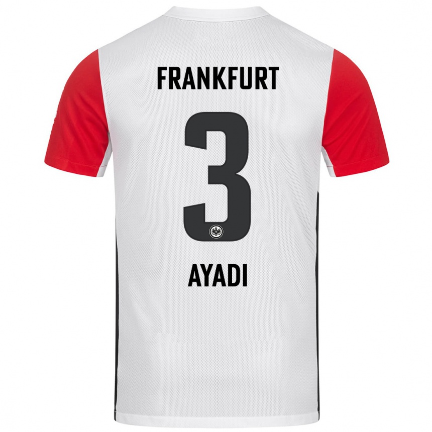 Niño Fútbol Camiseta Akram Ayadi #3 Blanco Rojo 1ª Equipación 2024/25