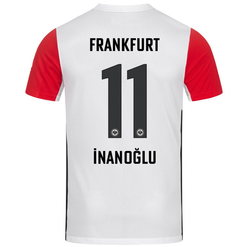 Niño Fútbol Camiseta Kaan İnanoğlu #11 Blanco Rojo 1ª Equipación 2024/25