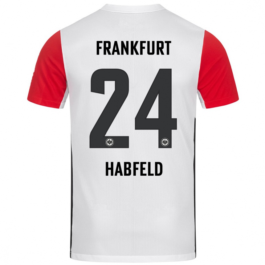 Niño Fútbol Camiseta Josef Haßfeld #24 Blanco Rojo 1ª Equipación 2024/25