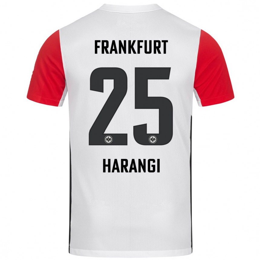 Niño Fútbol Camiseta Aiden Harangi #25 Blanco Rojo 1ª Equipación 2024/25