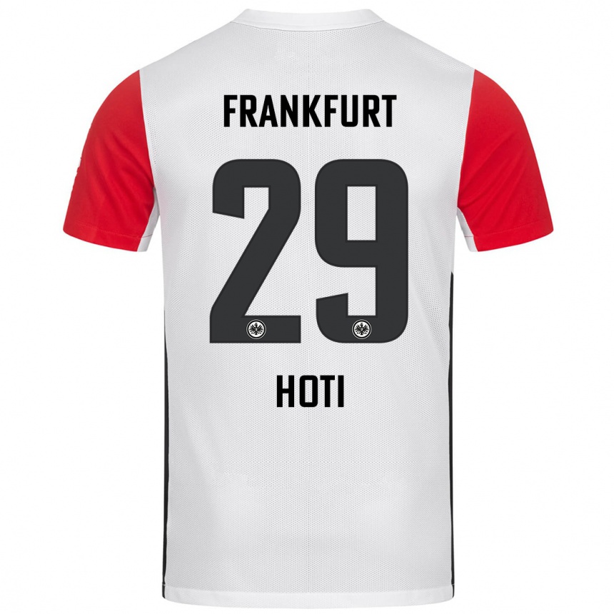 Niño Fútbol Camiseta Leart Hoti #29 Blanco Rojo 1ª Equipación 2024/25