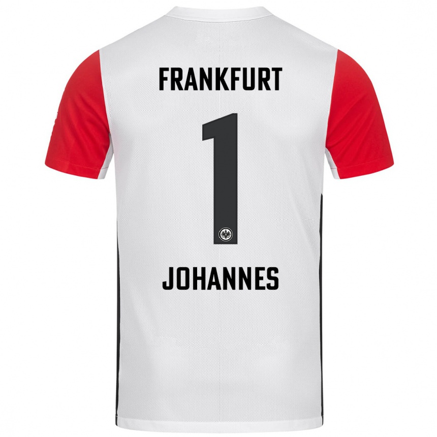 Niño Fútbol Camiseta Stina Johannes #1 Blanco Rojo 1ª Equipación 2024/25