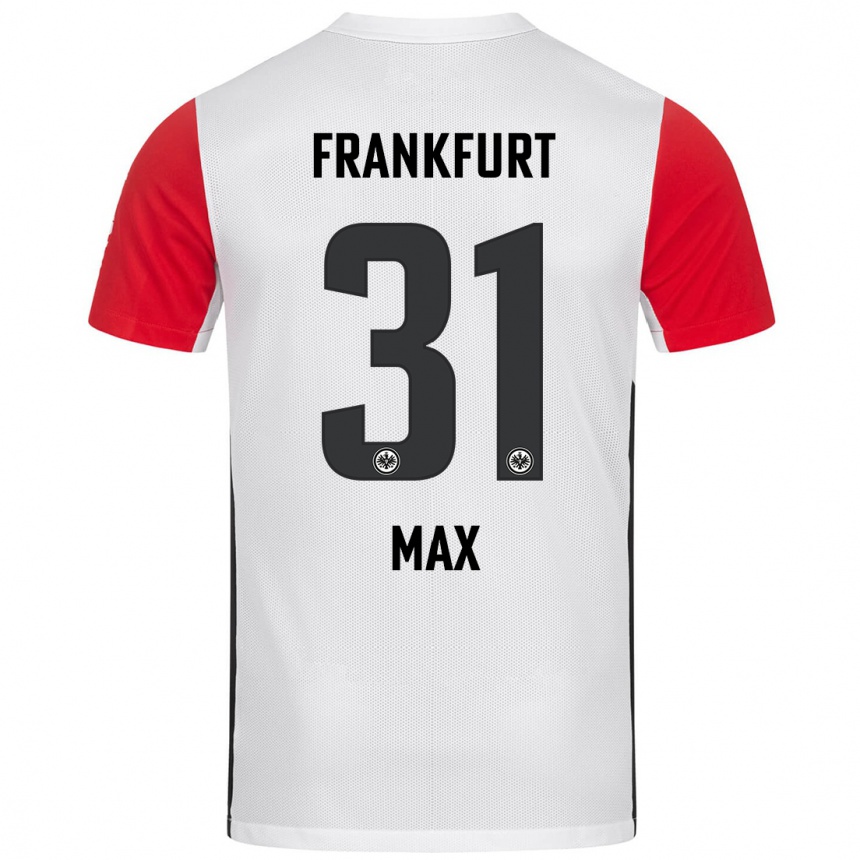 Niño Fútbol Camiseta Philipp Max #31 Blanco Rojo 1ª Equipación 2024/25