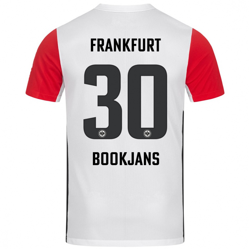 Niño Fútbol Camiseta Jakob Bookjans #30 Blanco Rojo 1ª Equipación 2024/25