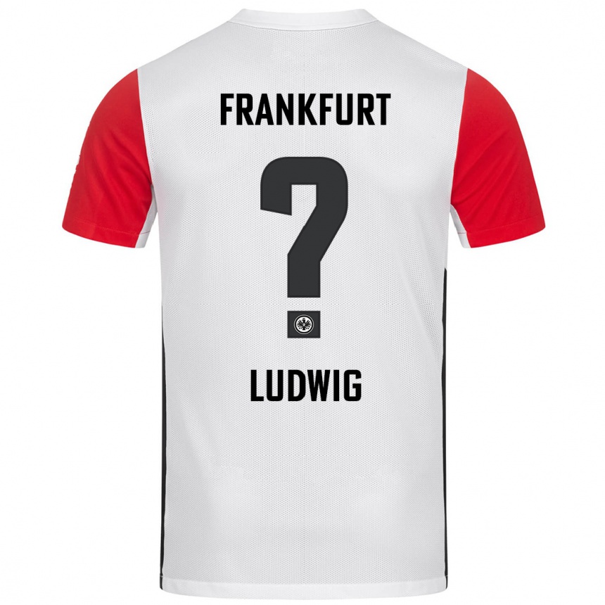 Niño Fútbol Camiseta Finn Ludwig #0 Blanco Rojo 1ª Equipación 2024/25