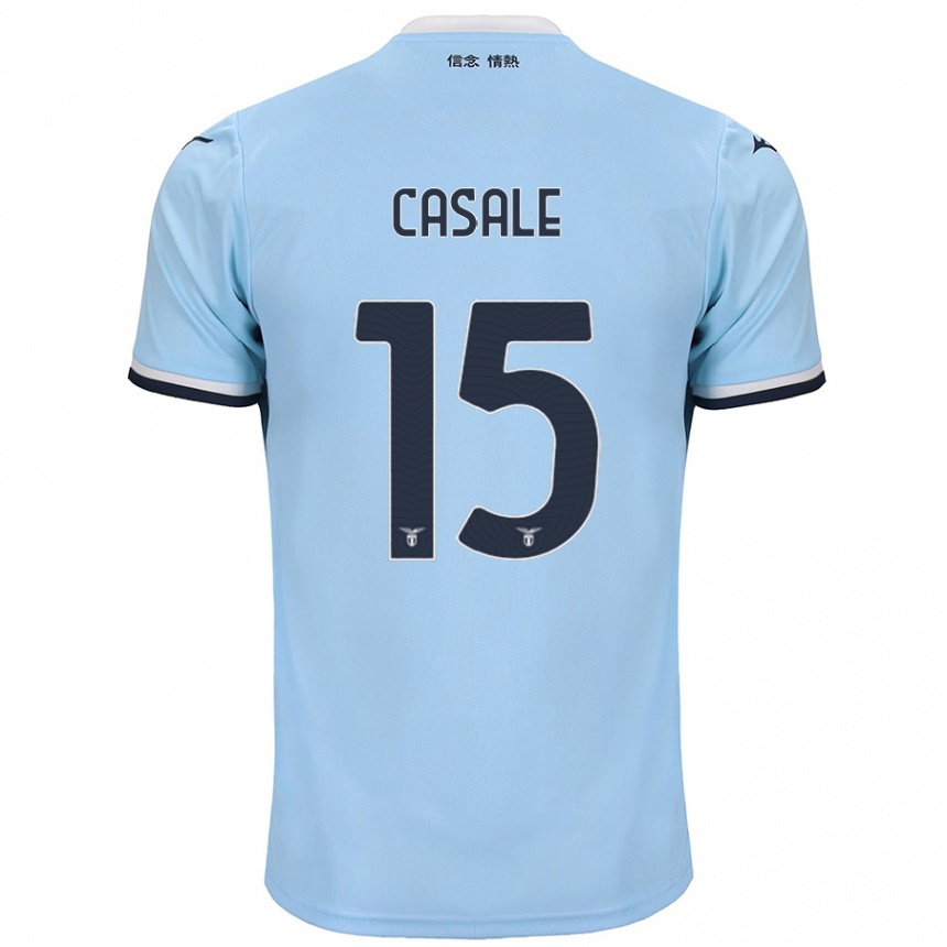 Niño Fútbol Camiseta Nicolò Casale #15 Azul 1ª Equipación 2024/25