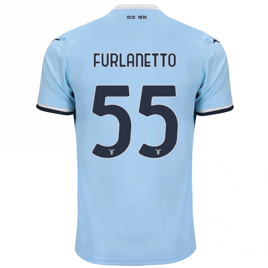 Niño Fútbol Camiseta Alessio Furlanetto #55 Azul 1ª Equipación 2024/25