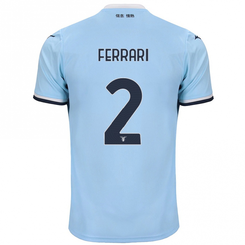 Niño Fútbol Camiseta Lorenzo Ferrari #2 Azul 1ª Equipación 2024/25