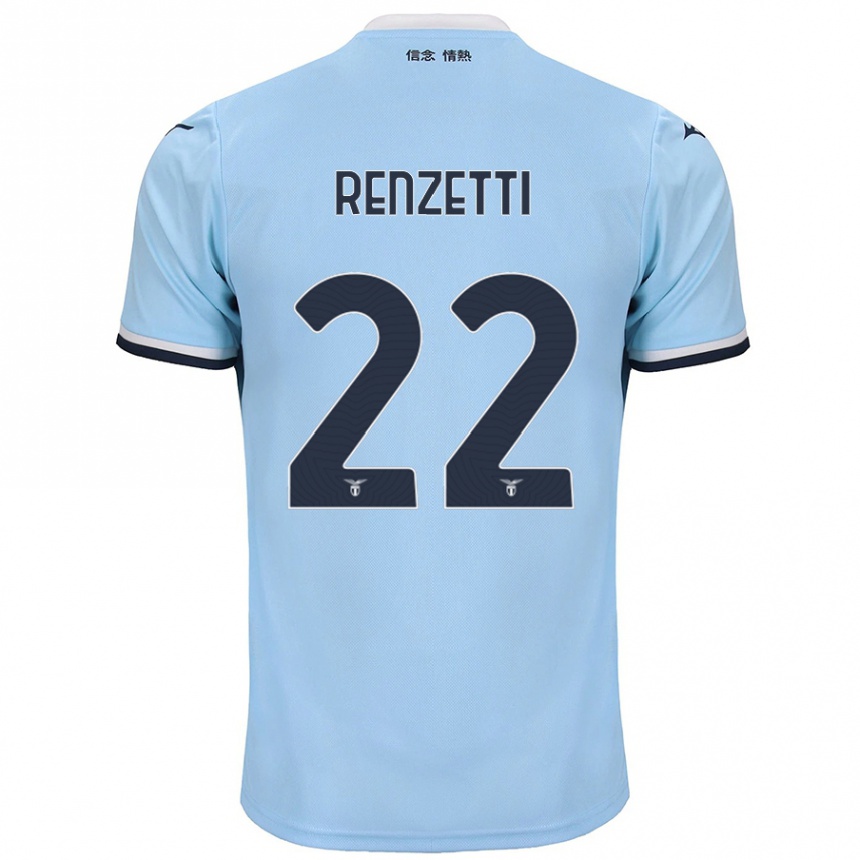 Niño Fútbol Camiseta Davide Renzetti #22 Azul 1ª Equipación 2024/25