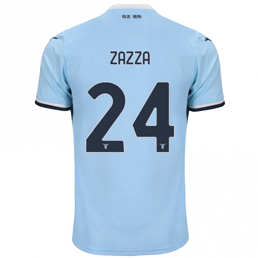 Niño Fútbol Camiseta Matteo Zazza #24 Azul 1ª Equipación 2024/25