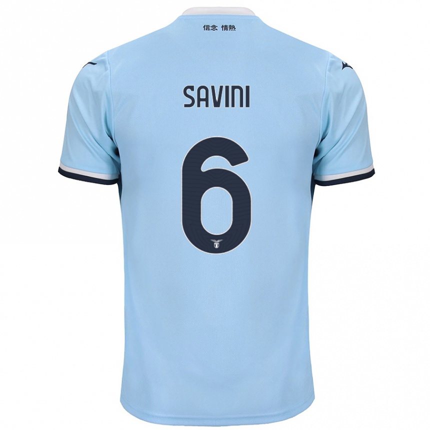 Niño Fútbol Camiseta Federica Savini #6 Azul 1ª Equipación 2024/25