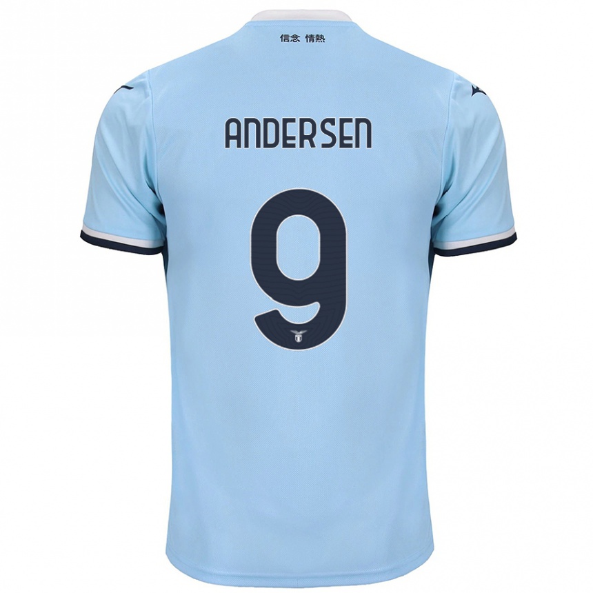 Niño Fútbol Camiseta Signe Holt Andersen #9 Azul 1ª Equipación 2024/25