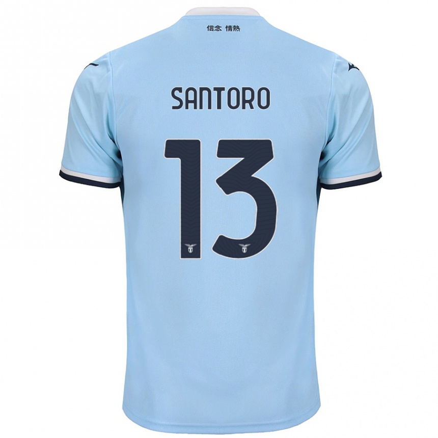 Niño Fútbol Camiseta Martina Santoro #13 Azul 1ª Equipación 2024/25