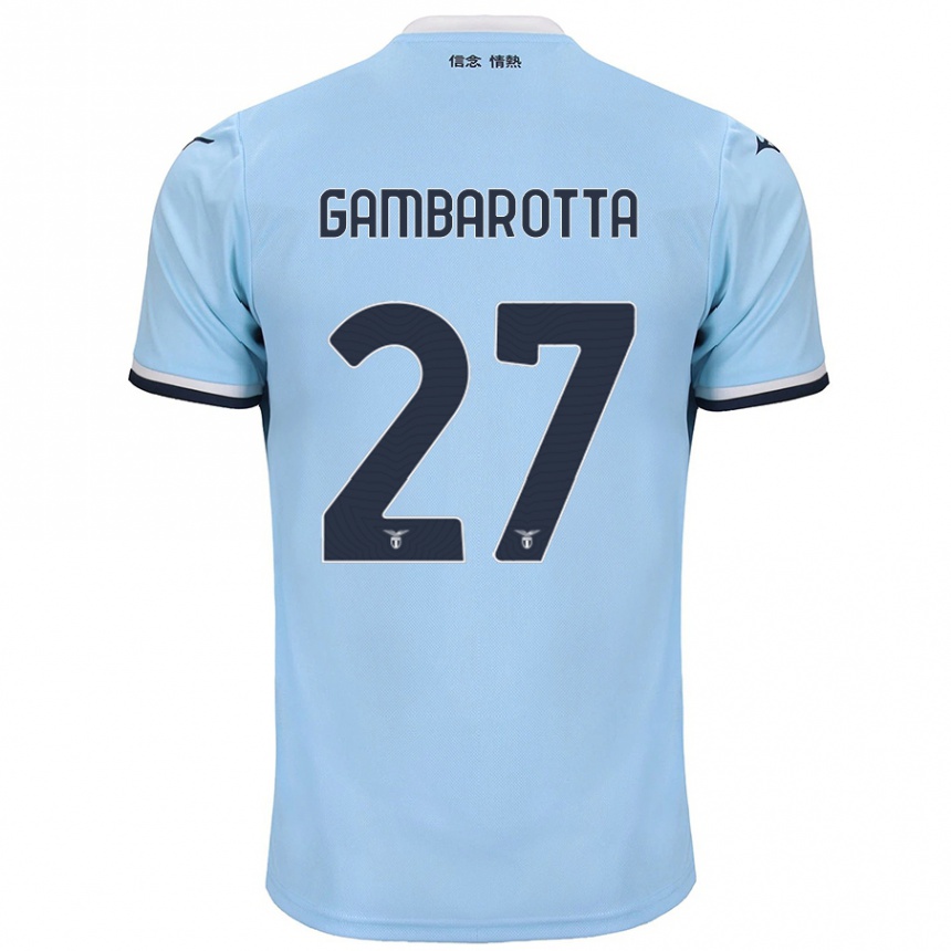 Niño Fútbol Camiseta Margot Gambarotta #27 Azul 1ª Equipación 2024/25