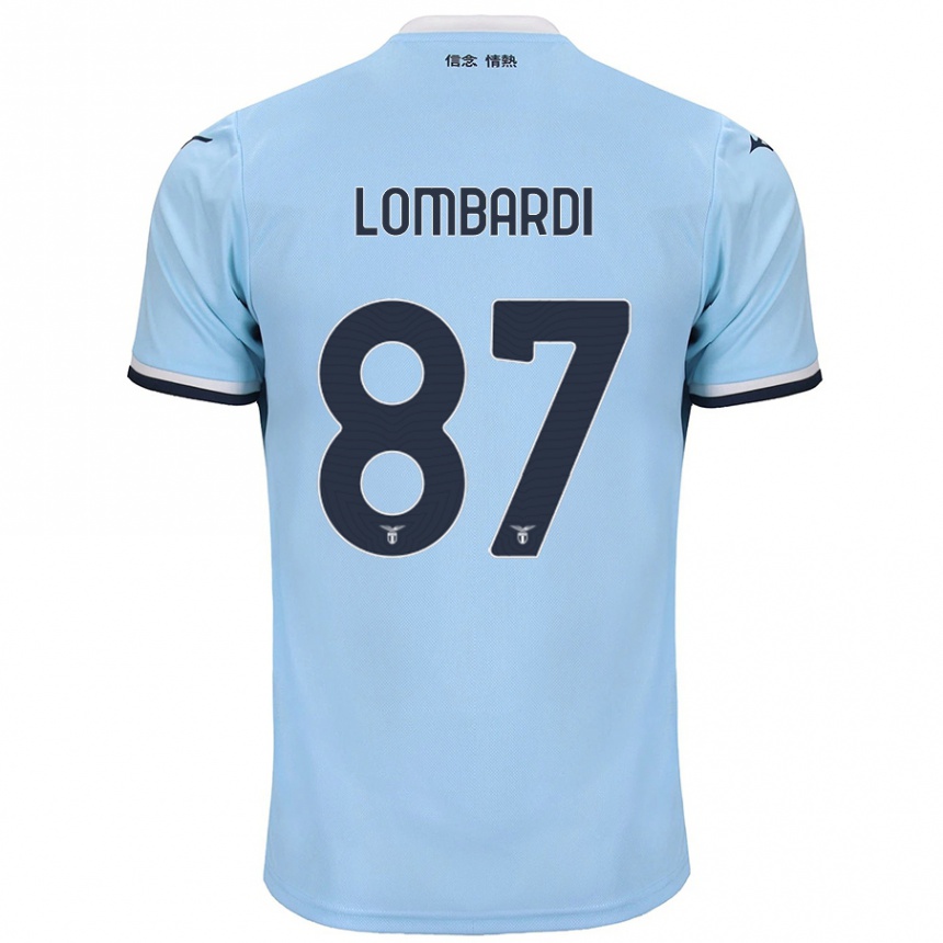 Niño Fútbol Camiseta Cristiano Lombardi #87 Azul 1ª Equipación 2024/25