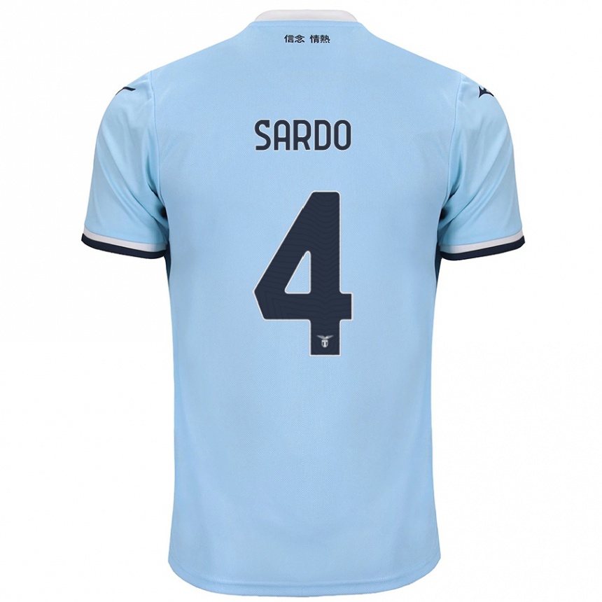 Niño Fútbol Camiseta Jacopo Sardo #4 Azul 1ª Equipación 2024/25