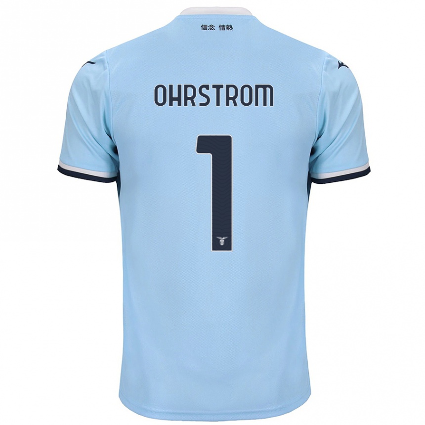 Niño Fútbol Camiseta Stephanie Ohrstrom #1 Azul 1ª Equipación 2024/25