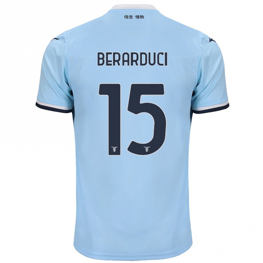 Niño Fútbol Camiseta Martina Berarduci #15 Azul 1ª Equipación 2024/25