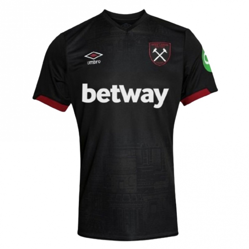 Niño Fútbol Camiseta Aaron Cresswell #3 Negro Blanco 2ª Equipación 2024/25