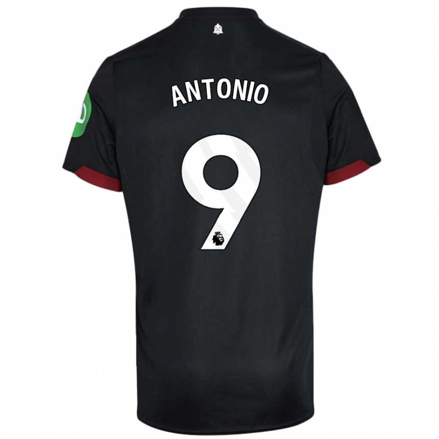 Niño Fútbol Camiseta Michail Antonio #9 Negro Blanco 2ª Equipación 2024/25