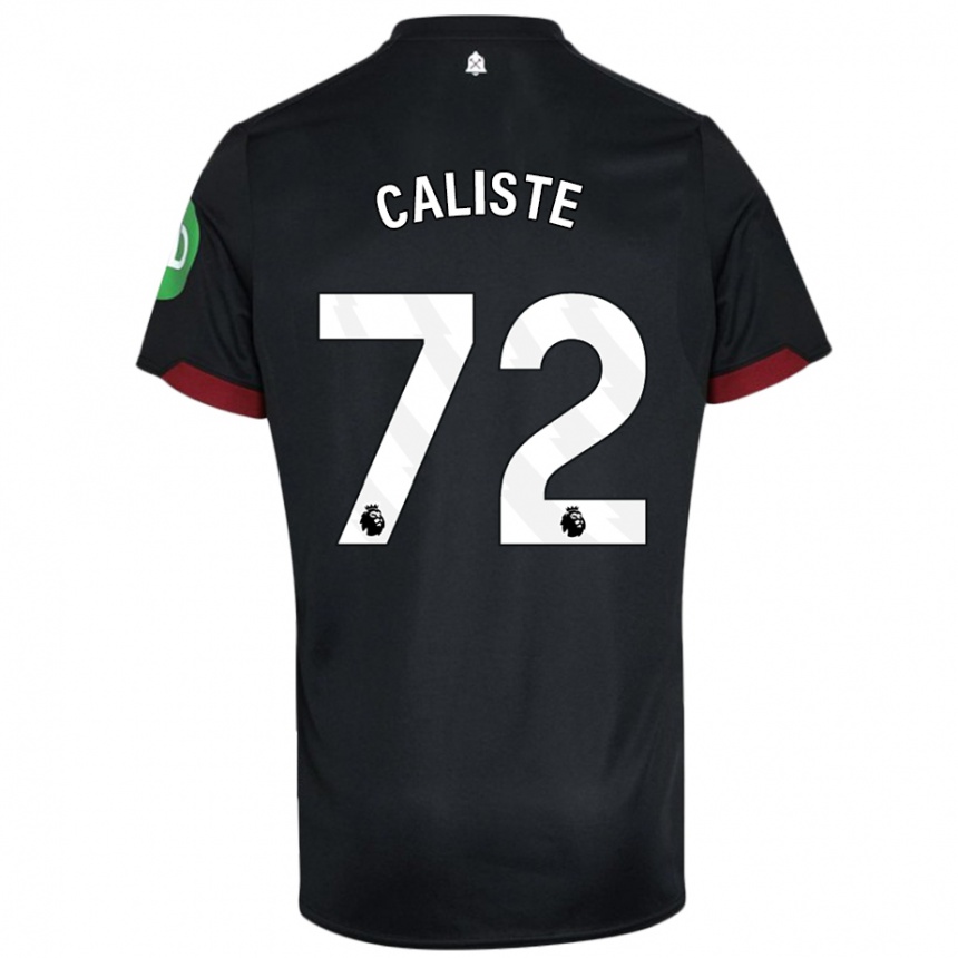 Niño Fútbol Camiseta Gabriel Caliste #72 Negro Blanco 2ª Equipación 2024/25