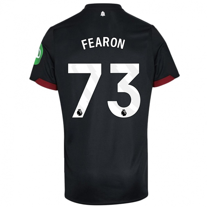 Niño Fútbol Camiseta Preston Fearon #73 Negro Blanco 2ª Equipación 2024/25