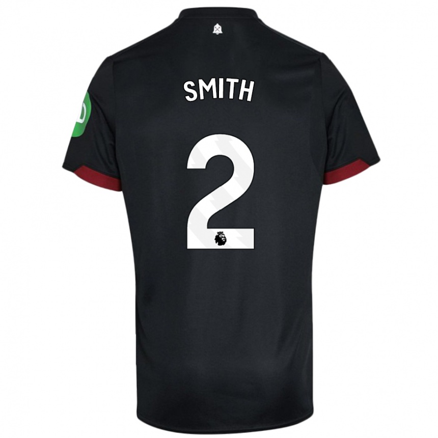 Niño Fútbol Camiseta Kirsty Smith #2 Negro Blanco 2ª Equipación 2024/25