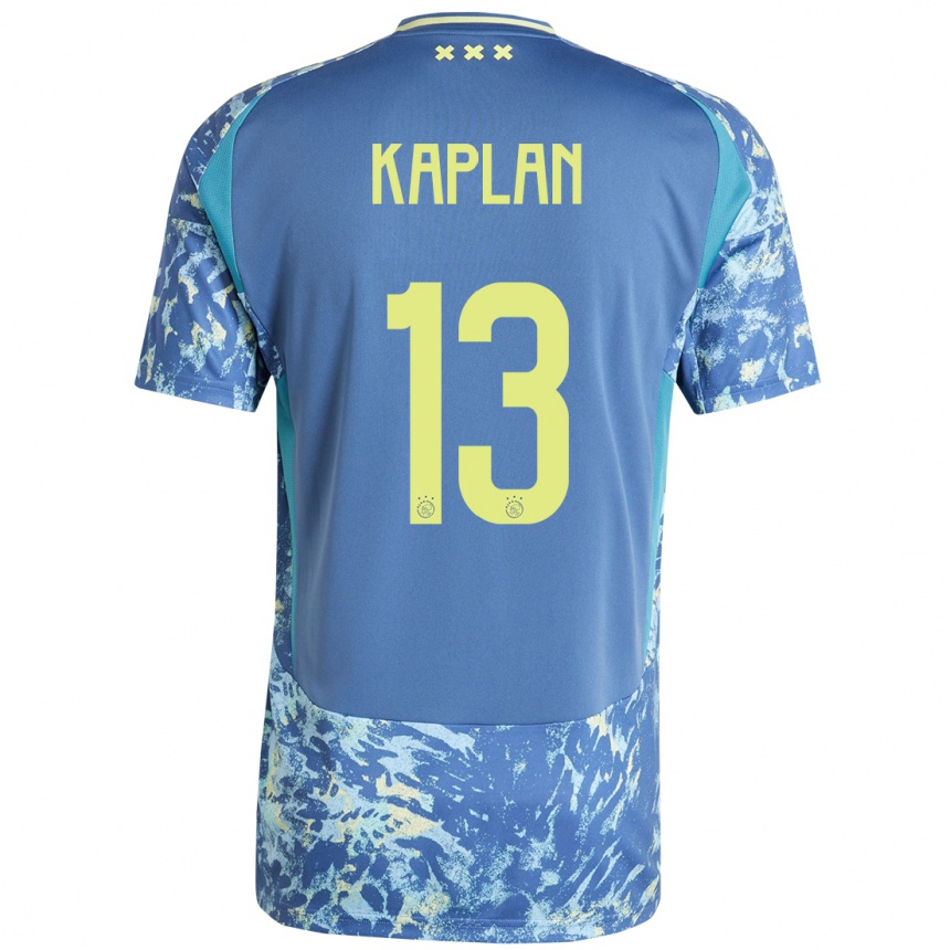 Niño Fútbol Camiseta Ahmetcan Kaplan #13 Gris Azul Amarillo 2ª Equipación 2024/25