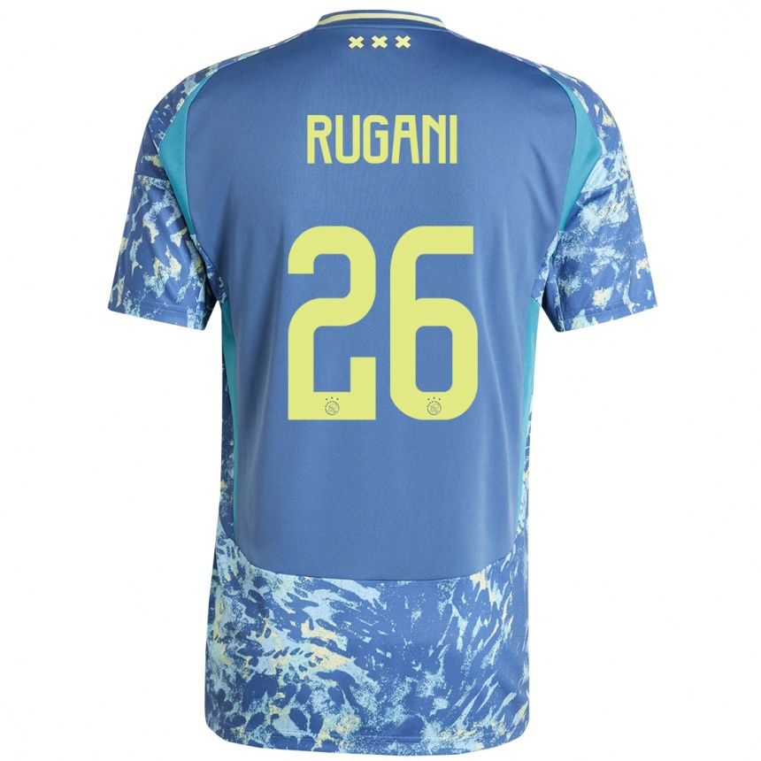 Niño Fútbol Camiseta Daniele Rugani #26 Gris Azul Amarillo 2ª Equipación 2024/25