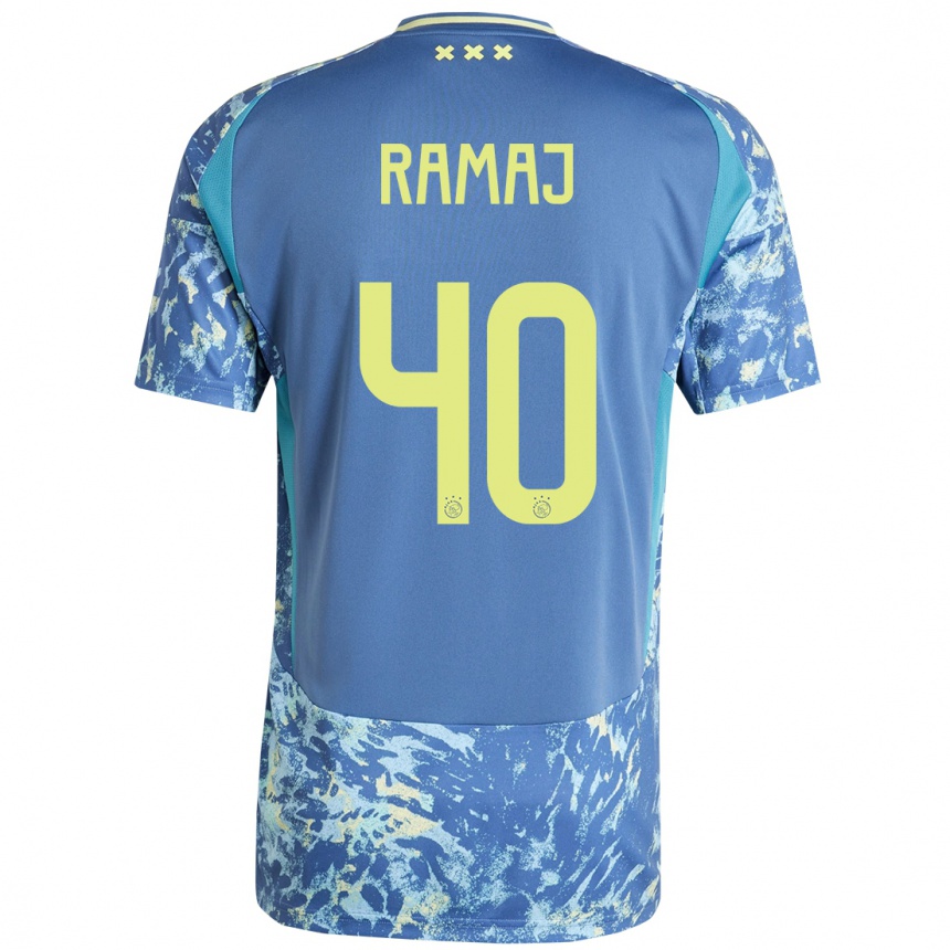 Niño Fútbol Camiseta Diant Ramaj #40 Gris Azul Amarillo 2ª Equipación 2024/25