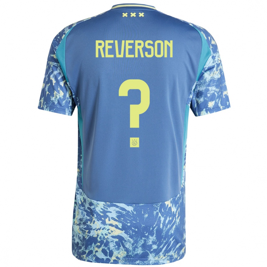 Niño Fútbol Camiseta Paul Reverson #0 Gris Azul Amarillo 2ª Equipación 2024/25